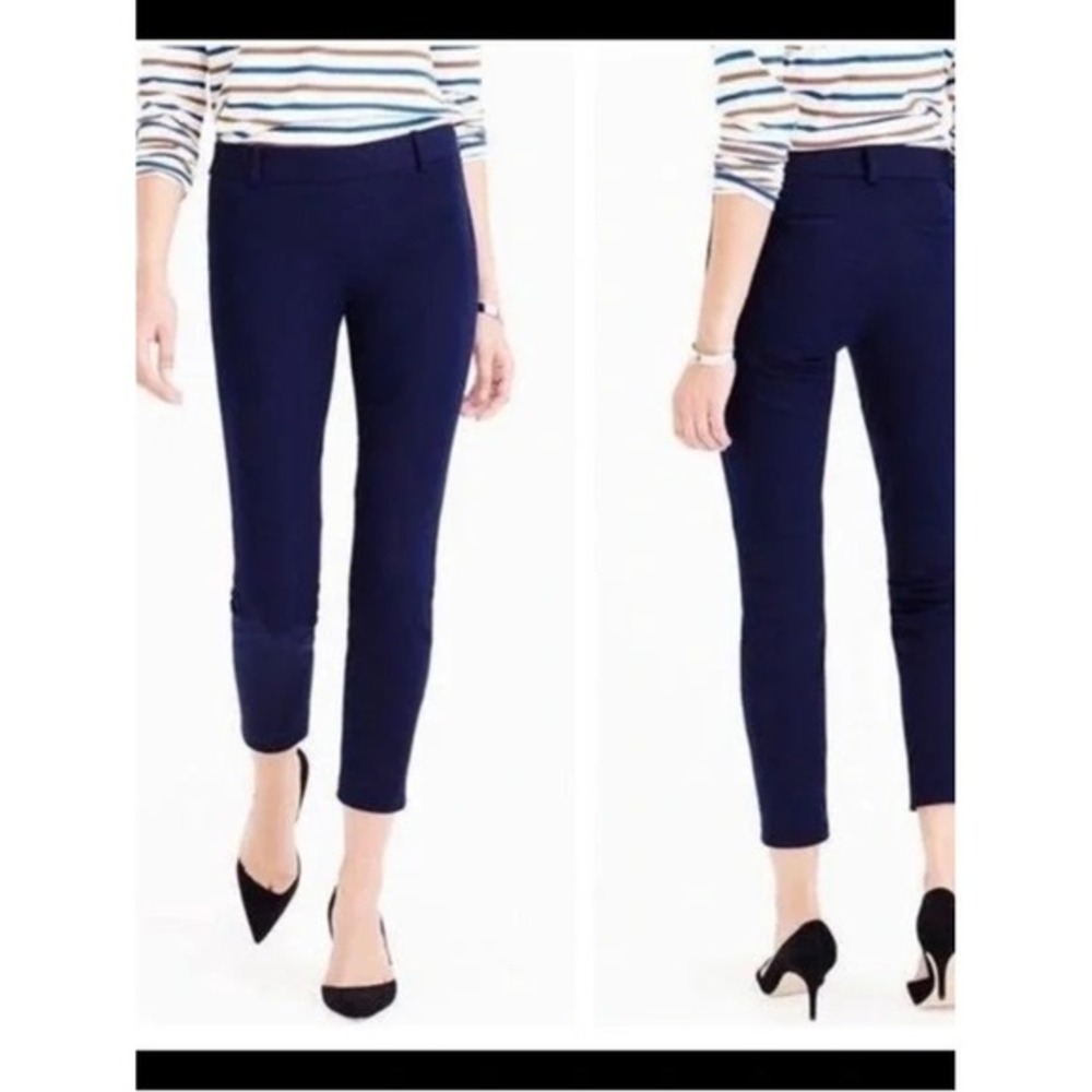 J.Crew Minnie Pant Size 2 Navy Blue Cropped